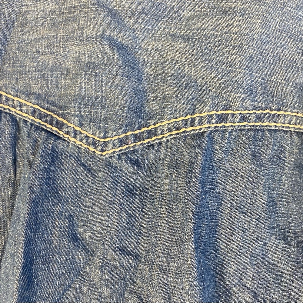 Seven7 Blue Denim Button Down Shirt - Picture 8 of 13